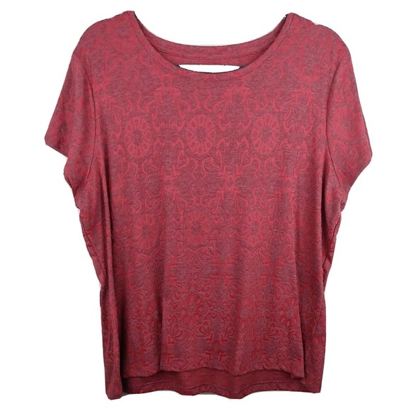 Apt. 9 Tops - Apt 9 Top Womens Size PXXL Short Sleeve Pink Floral Burnout Coral T Shirt blouse